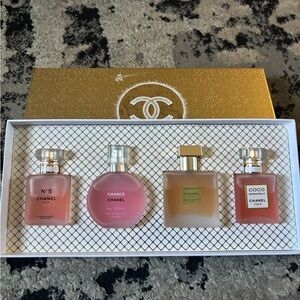 CHANEL Perfume Gift Set - 4 Bottles X 25 ML Each- Coco, Chance, Gabrielle &No 5